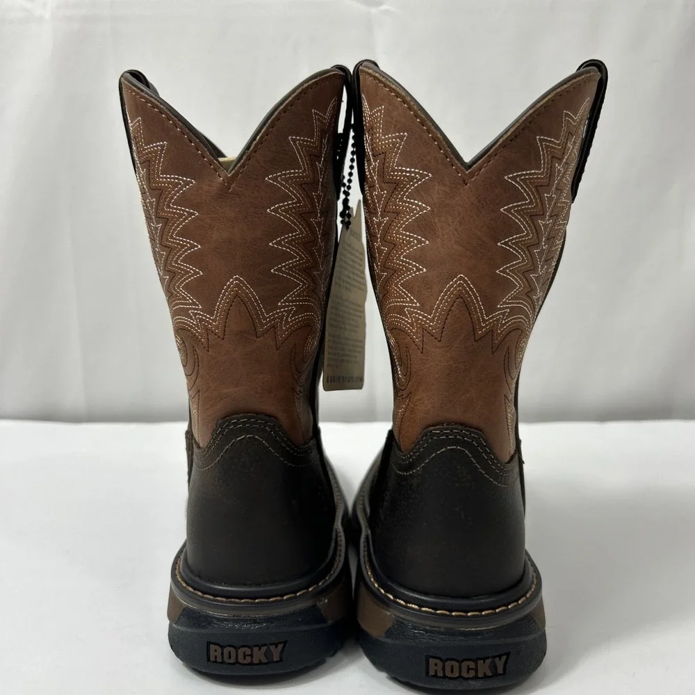 Rocky Kids' Original Ride FLX Western Cowboy Boots Unisex Size 13 RKW0257C